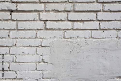 white brick wall