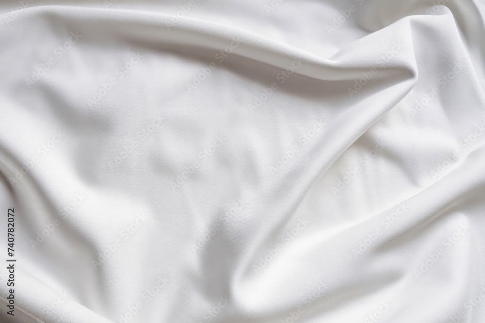 Fototapeta premium white silk background, satin texture, waving textile
