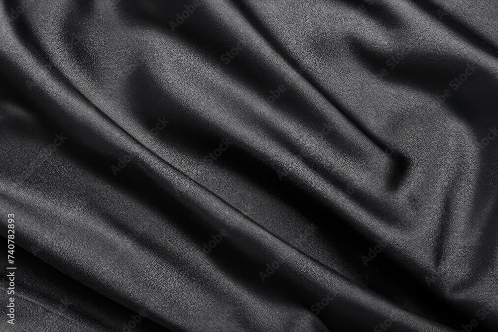 black silk background, satin texture, waving textile black silk background, satin texture, waving textile