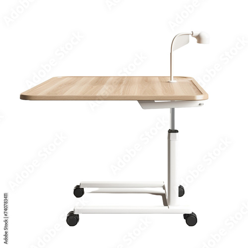 Overbed table isolated on transparent background photo