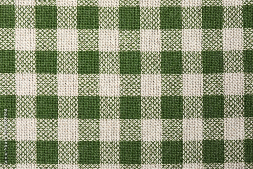 Texture of checkered fabric as background, top view Texture of checkered fabric as background, top view