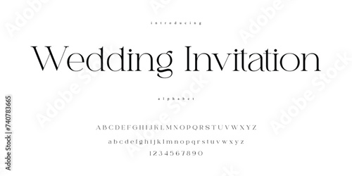 wedding invitation elegant alphabet font