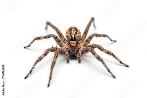 close up the spider isolated on a white background