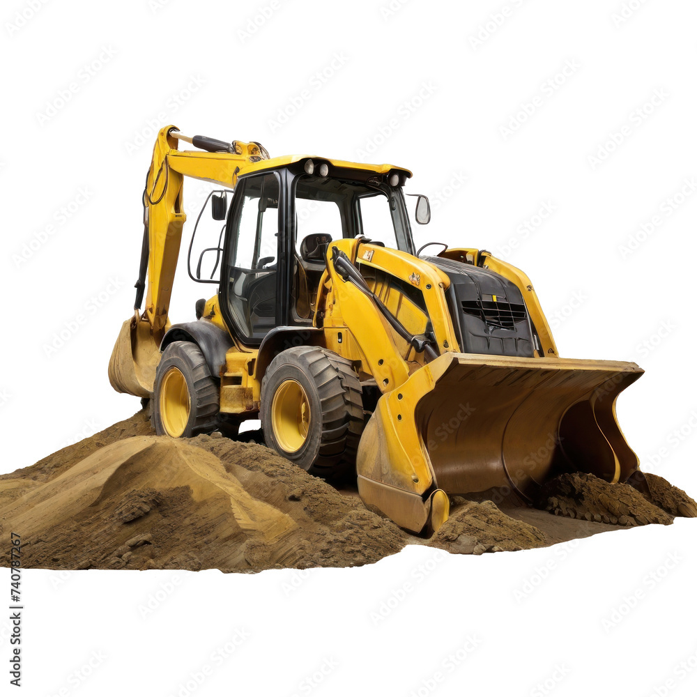 Fototapeta premium Machinery for land of real estate The Backhoe