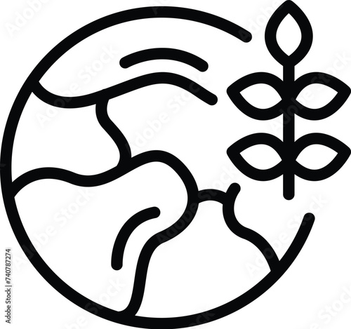 Worldwide famine icon outline vector. Global hunger problem. Food crisis collapse