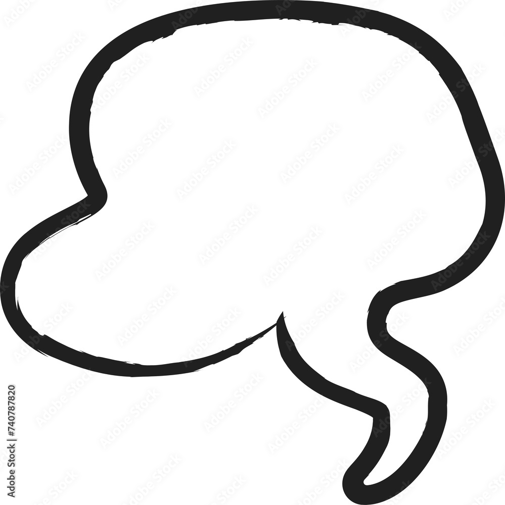 Speech bubbles hand drawn in ink, speaking, chat, message Speech bubbles hand drawn in ink, speaking, chat, message