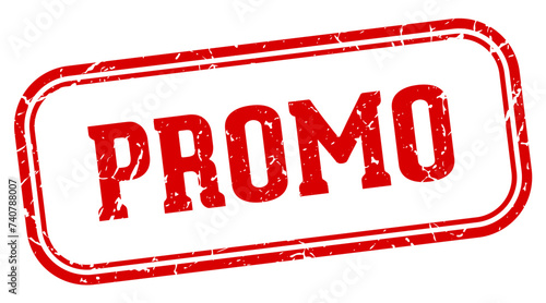 promo stamp. promo rectangular stamp on white background