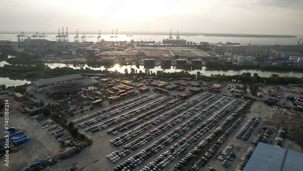 Klang, Malaysia - February 11 2024: The Container Ports of Klang