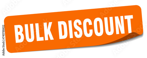 bulk discount sticker. bulk discount label