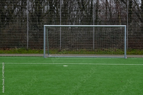 soccer pitch, center circle and goal © Ulrich