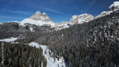 Wallpaper Mural Dolomites in winter. Snowy rocks in the Alps. Italy. Torontodigital.ca