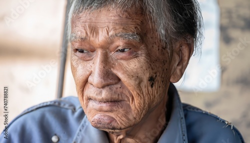 portrait of a senior person  asian old man