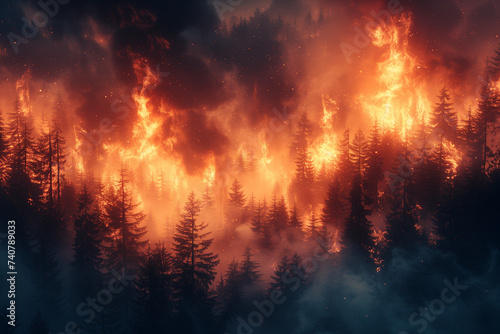 Blazing Forest Fire