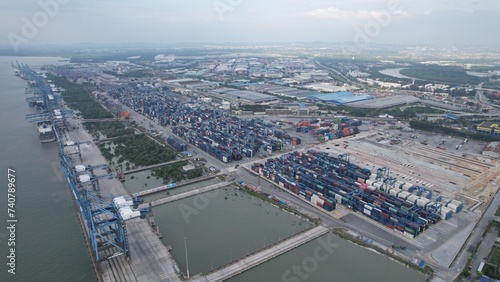Klang, Malaysia - February 11 2024: The Container Ports of Klang photo