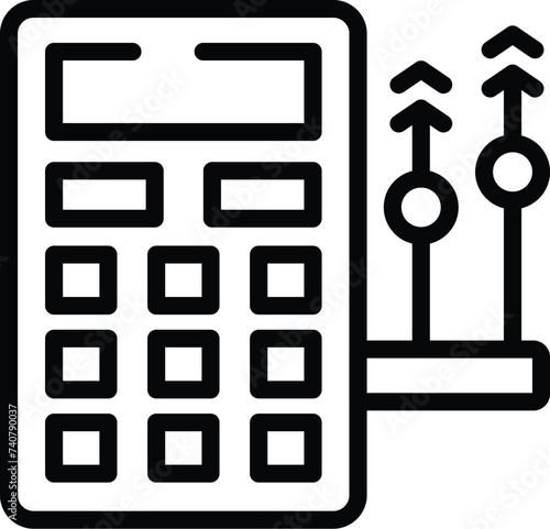 Economic meltdown icon outline vector. Market price increase. Food insecurity problem