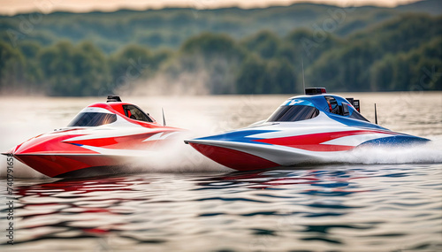 speed boat racing photo