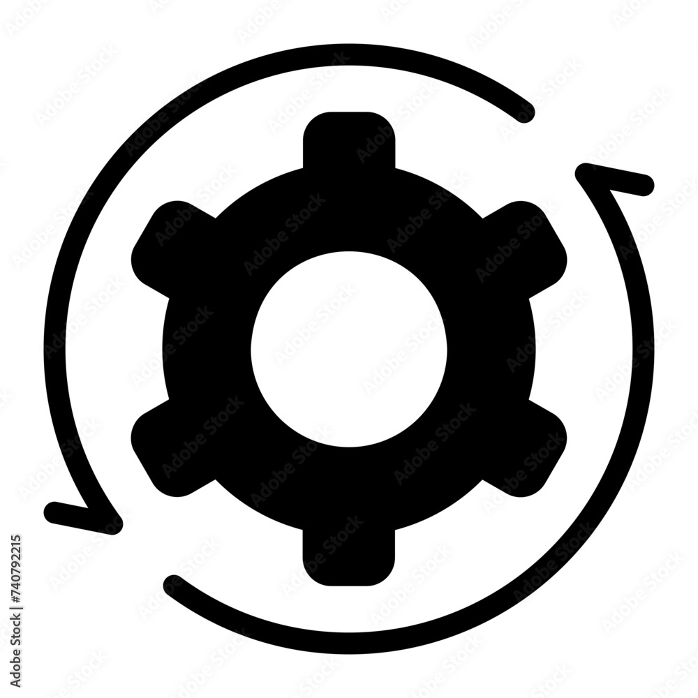 Fototapeta premium management glyph icon