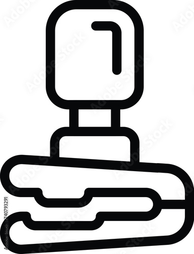 Sound lapel mic icon outline vector. Sound communication system. Clip on microphone tool