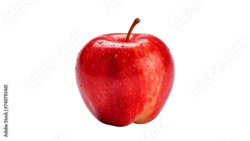 Red apple fruit cut out. Isolated red apple fruit on transparent background