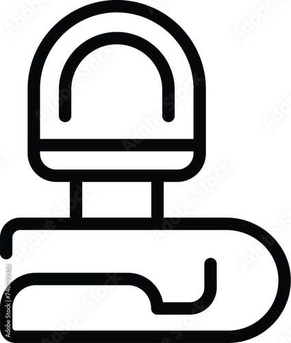 Clip on lapel mic icon outline vector. Broadcasting lavalier microphone. Dialogue small speaker