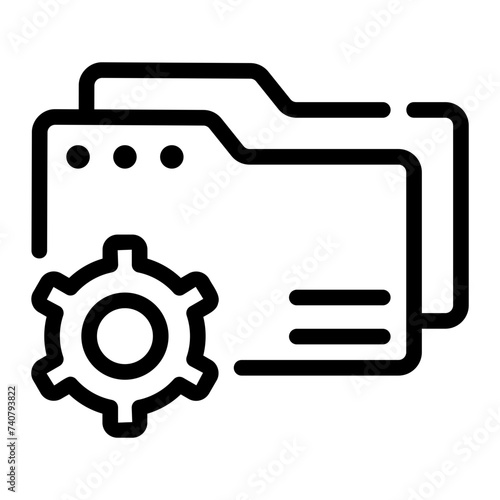 folders line icon