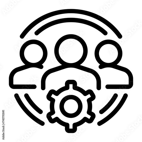 teamwork line icon