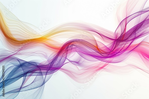 Elegant abstract curves intertwining in a colorful dance, evoking a sense of fluid motion. © GreenMOM