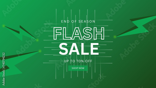 Flash Sale banner. Vector illustration.