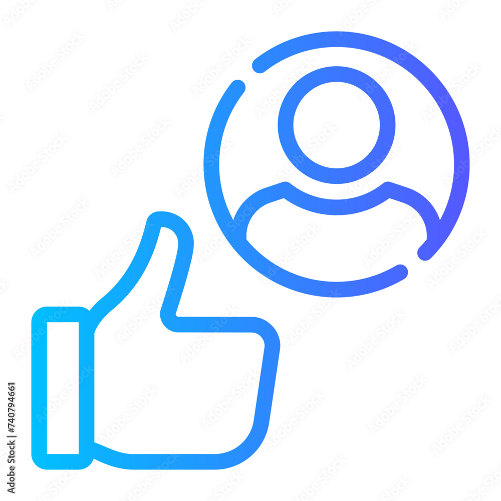 thumb up gradient icon thumb up gradient icon