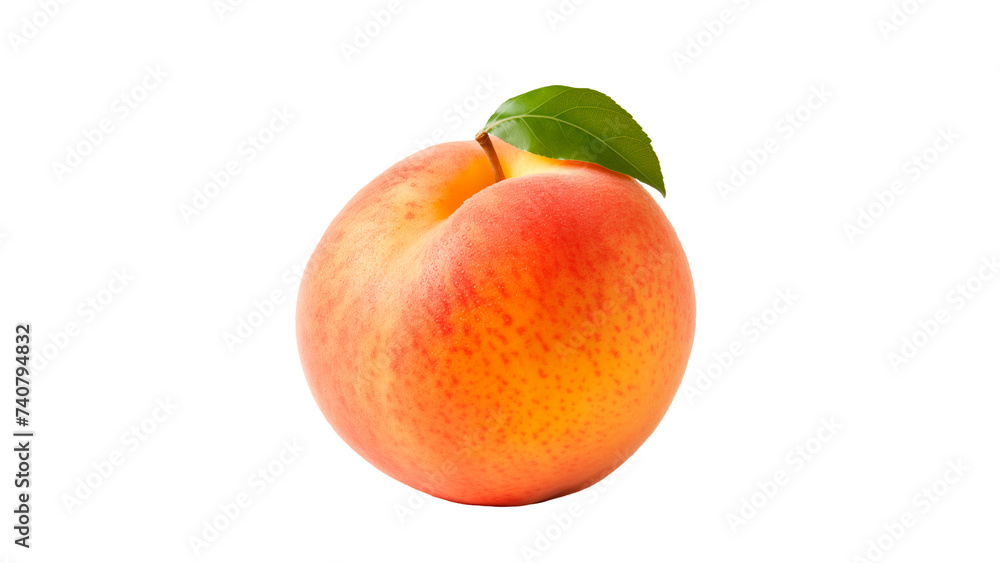 Isolated peach fruit cut out. Whole peach fruit on transparent background Isolated peach fruit cut out. Whole peach fruit on transparent background