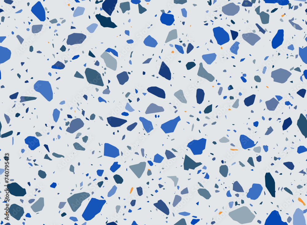 Terrazzo yellow, gray and blue ceramic tile marble pattern of terrazo ...