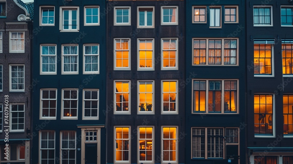 Amsterdam dwelling with house windows.