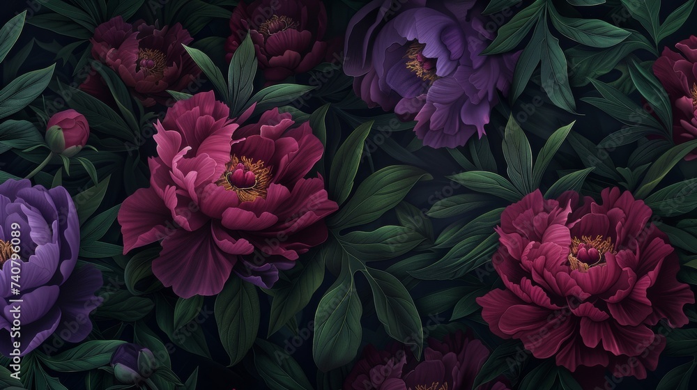Royal Blossoms - Luxurious Floral Pattern Royal Blossoms - Luxurious Floral Pattern