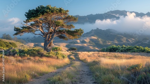 Beautiful scenery of McNee Ranch State Park in Montara