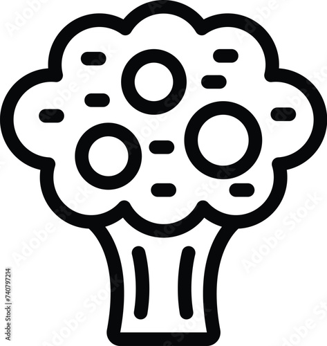 Balanced diet icon outline vector. Weight loss program. Healthy lifestyle and sport