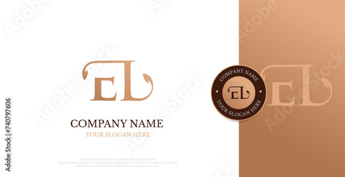 Initial EL Logo Design Vector 