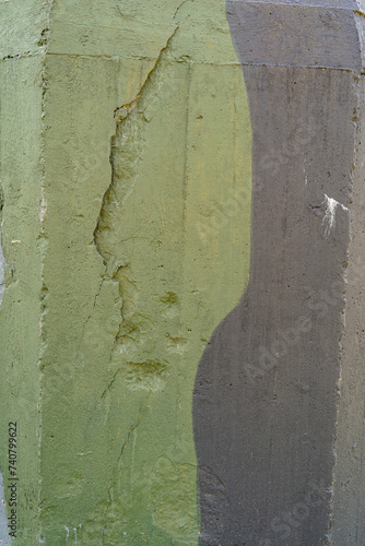 reinforced concrete bunker painted with camouflage pattern photo