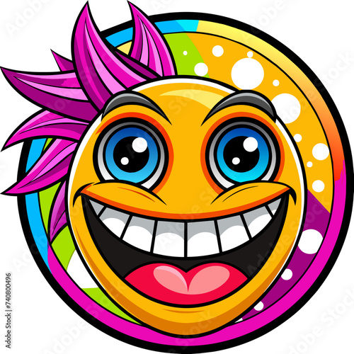 graffiti smiling face emoticon 