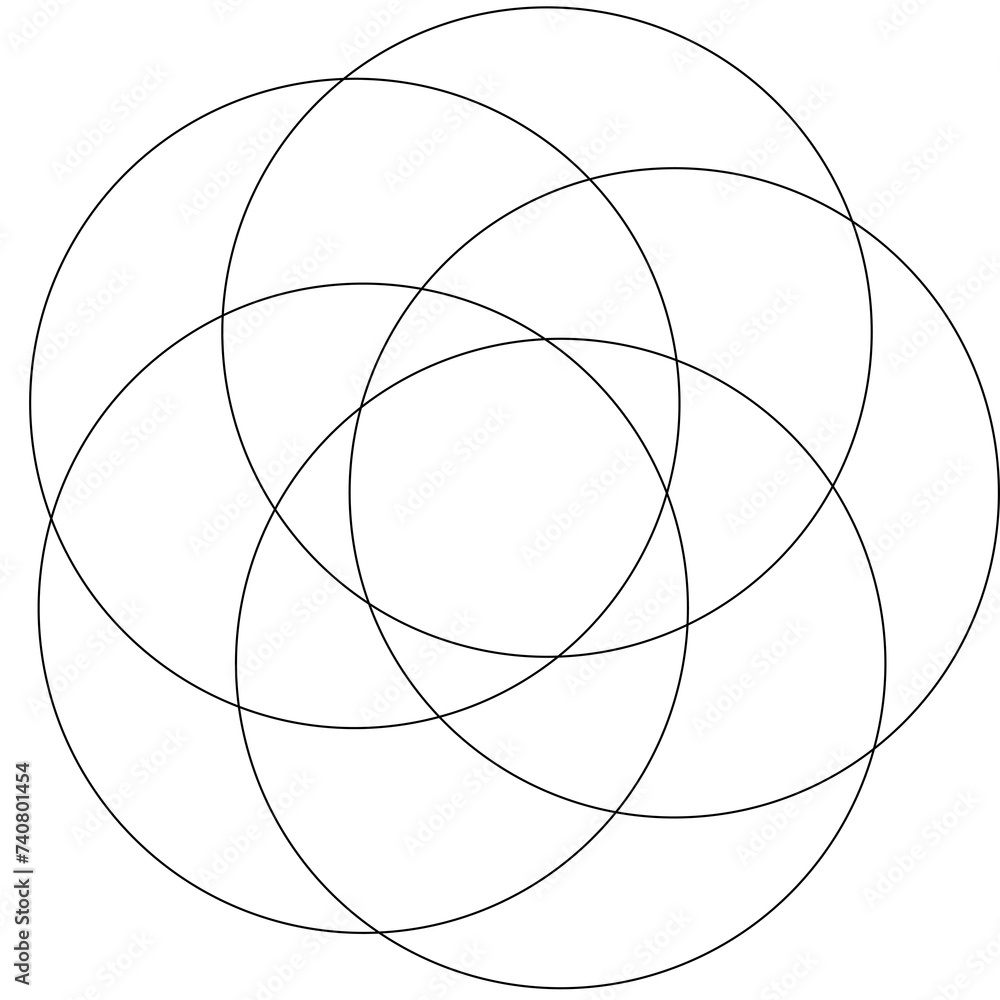 Circle overlapping icon, logo, symbol. Geometric element Circle overlapping icon, logo, symbol. Geometric element