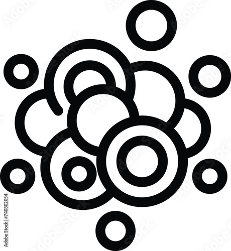 Body fat deposits icon outline vector. Cellulite storage tissue. Overweight human disease
