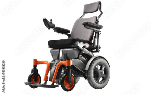 Foldable and Smart Electric Wheelchair on white background