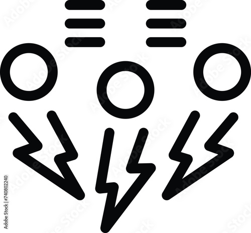 Lipid cells icon outline vector. Burning body fat. Weight loss healthy program