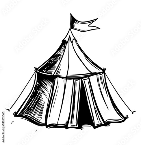 camping Tent vector icon.