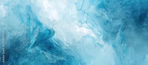 Abstract pattern art blue paint with liquid fluid grunge texture background. AI generated image © saifur