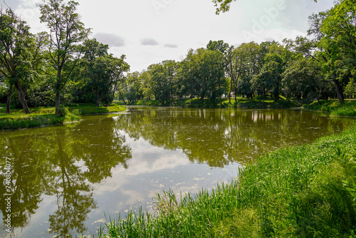 lake of medyka village at the border between Poland and Ukraine photo