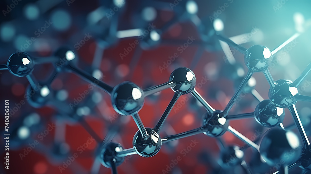 Abstract biotech innovation, dynamic digital background with molecular structure and technology elements Abstract biotech innovation, dynamic digital background with molecular structure and technology elements