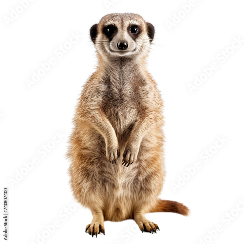 Meerkat isolated on transparent or white background © Luckyphotos
