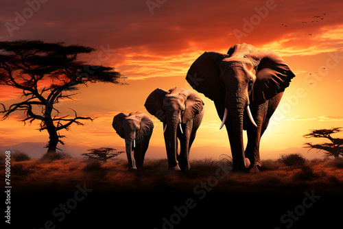 family of elephants © wendi