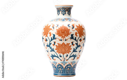 Ming Dynasty Ceramic Masterpiece on white background