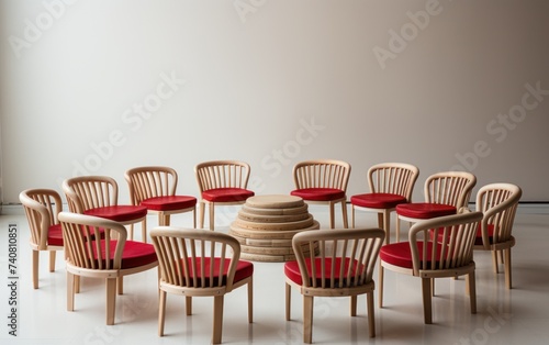 Multiple chairs positioned in rows next to each other  ready for an event or meeting